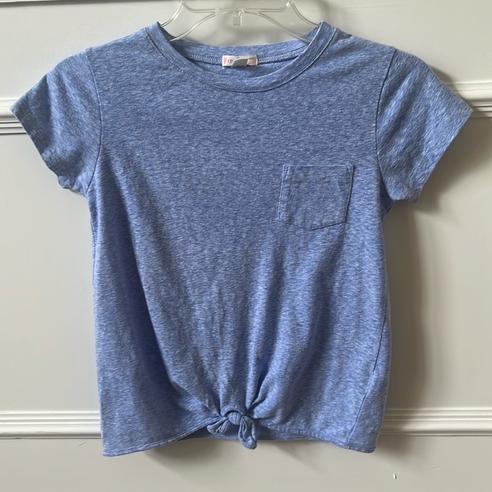 Crewcuts Girls Size 12 Light Blue Short Sleeve Top